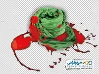 تصویر png عمامه سبز و لکه های خون