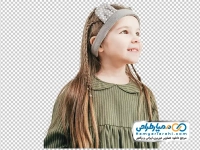 تصویر png دختر بچه با موهای بلند