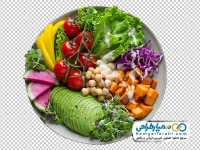 تصویر با کیفیت بشقاب سالاد