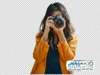تصویر png دختر عکاس