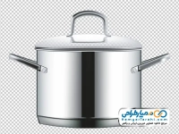 تصویر وکتوری قابلمه استیل با در بسته