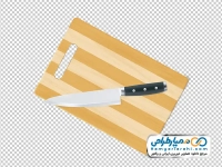 تصویر وکتوری کارد و تخته آشپزخانه