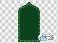 تصویر png قاب سبز مزین به نقوش سنتی