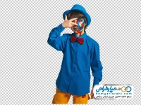 تصویر png پسر بچه با صورت نقاشی شده