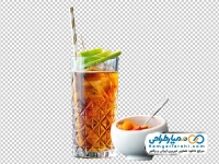 تصویر با کیفیت لیوان چای یخی