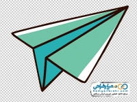 تصویر وکتوری هواپیمای کاغذی