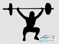 تصویر وکتوری زن ورزشکار در حال وزنه زدن