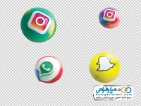 تصویر png لوگو شبکه های مجازی خارجی