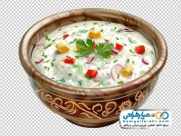 تصویر وکتوری کاسه ماست با فرمت png