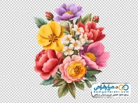 تصویر png گل های نقاشی شده