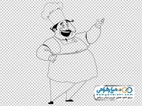 نقاشی سرآشپز چاق