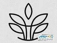 آیکون گل و برگ