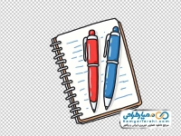 آیکون دفتر فنری و خودکار