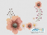 طرح png حاشیه گل آبرنگی
