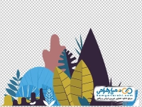 طرح png گل و بوته های گرمسیری انتزاعی