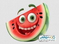 تصویر png برش هندوانه با چشم و دهان