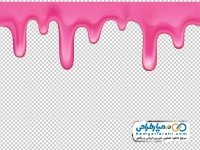 تصویر png کرم توت فرنگی در حال چکیدن