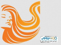 دانلود آیکون چهره زن با موهای باز