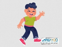 تصویر png پسر بچه در حال دویدن