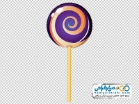 تصویر وکتوری آبنبات چوبی پیچی