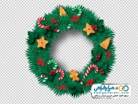 تصویر وکتوری تاج گل کریسمس