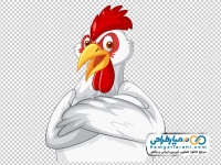 عکس کارتونی خروس سفید و قرمز