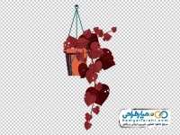 تصویر png گلدان گل آپارتمانی آویزان