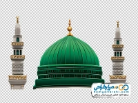 فایل png گنبد و گلدسته مسجدالنبی