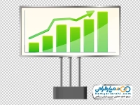 تصویر وکتوری تابلو نشان دهنده نمودار رو به رشد