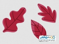 تصویر کارتونی برگ قرمز