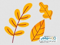 تصویر کارتونی برگ نارنجی