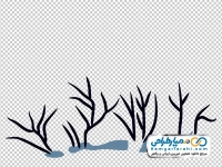 تصویر png درخت خشک شده