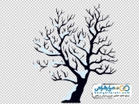 عکس وکتوری درخت برفی