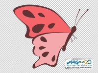 تصویر png آیکون پروانه صورتی