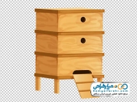 تصویر وکتوری کندوی چوبی زنبور عسل