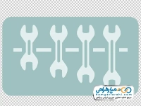 تصویر وکتوری انواع سایز های آچار