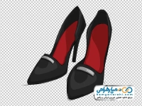 تصویر وکتوری کفش پاشنه دار مشکی زنانه