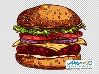 فایل png تصویر وکتوری همبرگر
