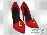 تصویر وکتوری کفش پاشنه دار قرمز زنانه