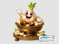 تصویر سیر خندان سفره هفت سین