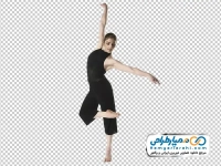 تصویر با کیفیت خانم در حال تمرین رقص باله