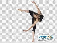 عکس بدون پس زمینه خانم در حال تمرین رقص باله