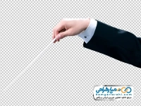 تصویر با کیفیت دست رهبر ارکستر با چوب رهبری