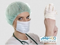تصویر png پرستار در حال پوشیدن دستکش