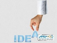 تصویر با کیفیت دست در حال چیدن کلمه idea