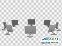 تصویر وکتوری مانیتورهای دور هم