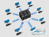 تصویر وکتوری شبکه کامپیوتر