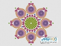 تصویر با کیفیت الگو دایره ای به شکل ماندالا