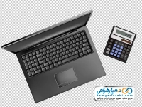 تصویر وکتوری لپ تاپ و ماشین حساب