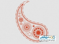 تصویر png بته جقه با نقوش سنتی